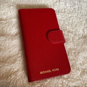 Michael Kors Saffiano Leather Folio iPhone X/XS